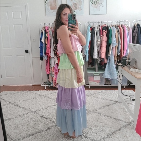 Olivia Rubin Tiered Multicolor Maxi Dress - Picture 8 of 12